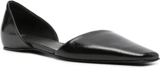 TOTEME The Asymmetric d'Orsay ballerina shoes Black