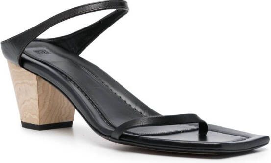TOTEME The City 60mm leather sandals Black