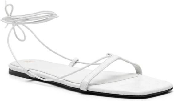 TOTEME The Croco Tie sandals White