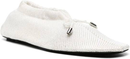 TOTEME The Knitted ballerina shoes Neutrals
