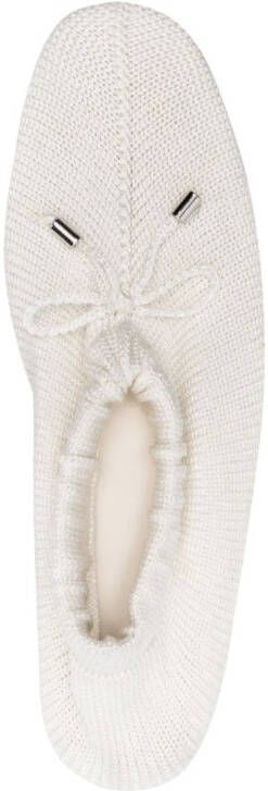 TOTEME The Knitted ballerina shoes Neutrals