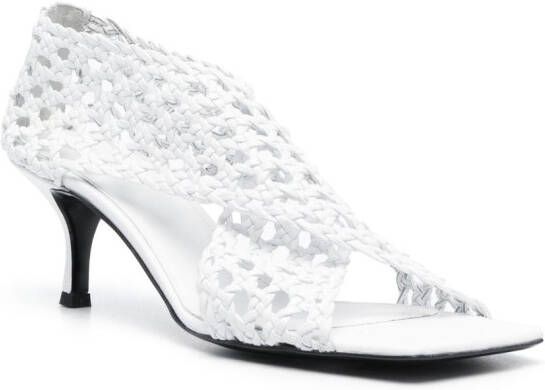 TOTEME The Leather Crochet 55mm pumps White
