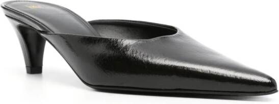 TOTEME The Patent 55mm leather mules Black