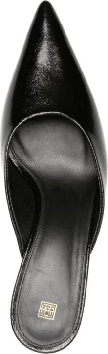 TOTEME The Patent 55mm leather mules Black