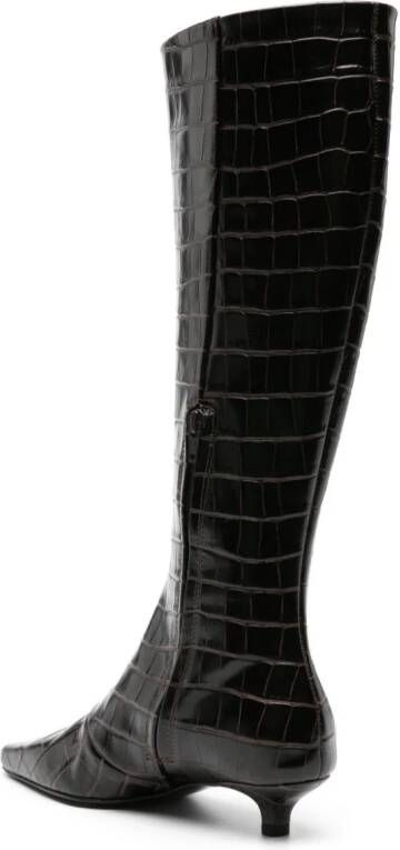 TOTEME The Slim 35mm knee-high boots Brown