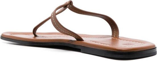 TOTEME thong-strap style slides Brown