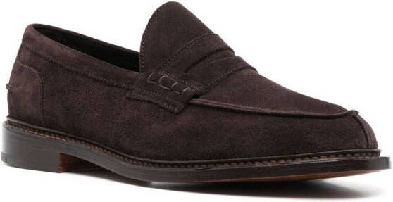 Tricker's Adam suede penny loafers Brown