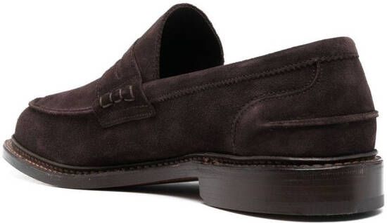 Tricker's Adam suede penny loafers Brown