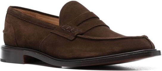 Tricker's James suede penny loafers Brown