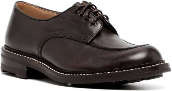 Tricker's lace-up leather loafers Brown