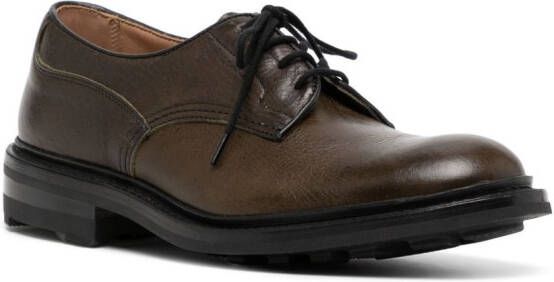 Tricker's lace-up leather loafers Brown