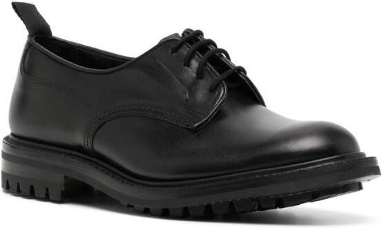 Tricker's panelled lace-up derby shoes Black