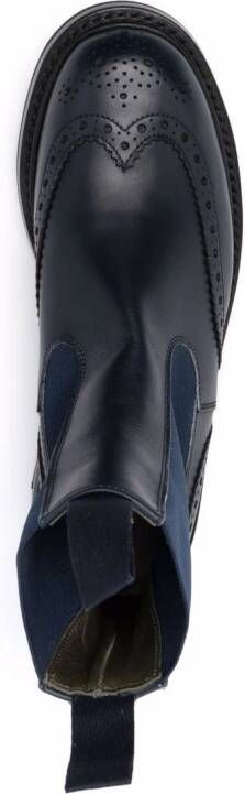 Tricker's Silvia perforated ankle boots Blue