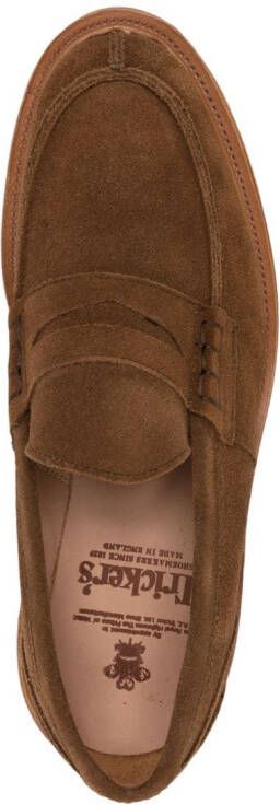 Tricker's slip-on suede loafers Brown