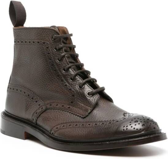 Tricker's Stow leather brogue boots Brown