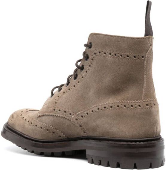 Tricker's Stow suede lace-up boots Brown