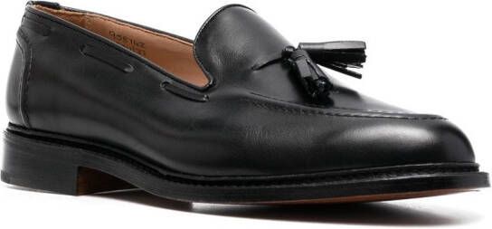 Tricker's tassel-detail leather loafers Black
