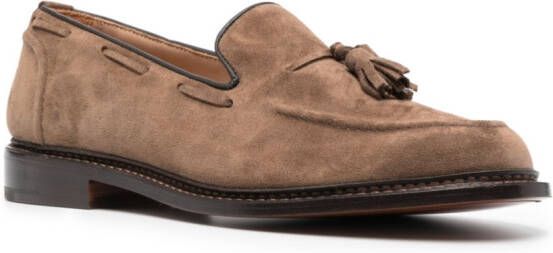 Tricker's tassel-detail leather loafers Brown
