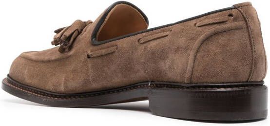 Tricker's tassel-detail leather loafers Brown