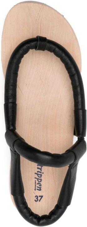 Trippen Hardwire leather sandals Black