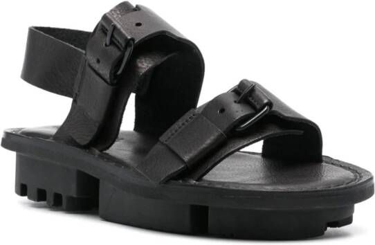 Trippen Review leather sandals Black