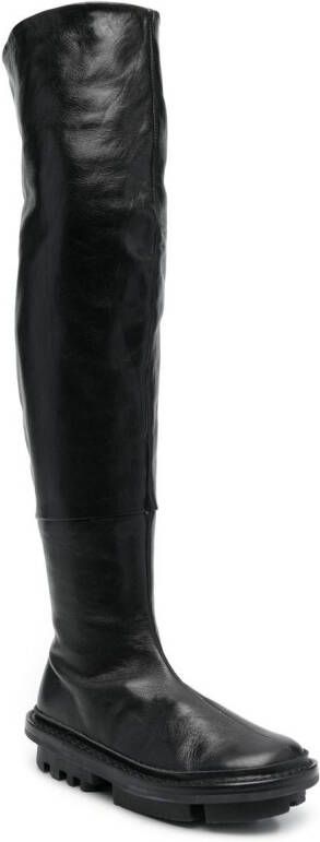 Trippen slip-on thigh-length boots Black