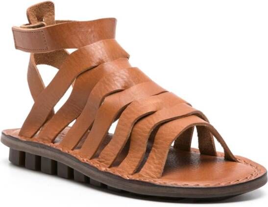 Trippen Swell intertwined leather sandals Brown