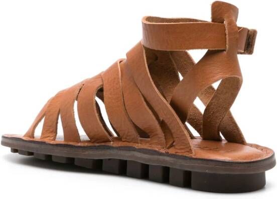 Trippen Swell intertwined leather sandals Brown