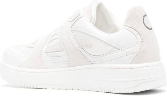 Trussardi low-top lace-up sneakers White