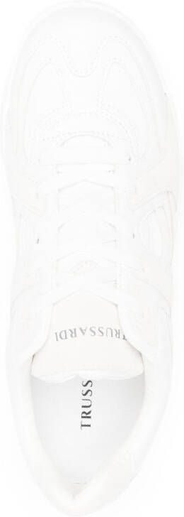 Trussardi low-top lace-up sneakers White