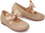 Tulleen bow-detail ballerina shoes Gold - Thumbnail 3