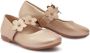 Tulleen floral-strap ballerina shoes Gold - Thumbnail 3