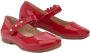 Tulleen floral-strap ballerina shoes Red - Thumbnail 3