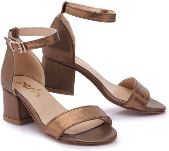 Tulleen leather block-heel sandals Brown