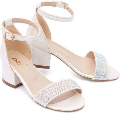 Tulleen rhinestone-embellished sandals White