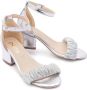Tulleen rhinestone-embellished scrunch-strap sandals Silver - Thumbnail 3