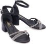 Tulleen rhinestone-embellished triple-strap sandals Black - Thumbnail 3
