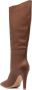 TWINSET 100mm pointed-toe leather boots Brown - Thumbnail 3