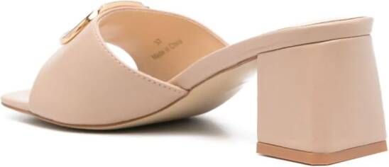 TWINSET 55mm logo-plaque sandals Neutrals