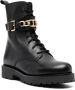 TWINSET chain-link leather ankle boots Black - Thumbnail 2