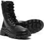 TWINSET Kids leather combat boots Black - Thumbnail 2