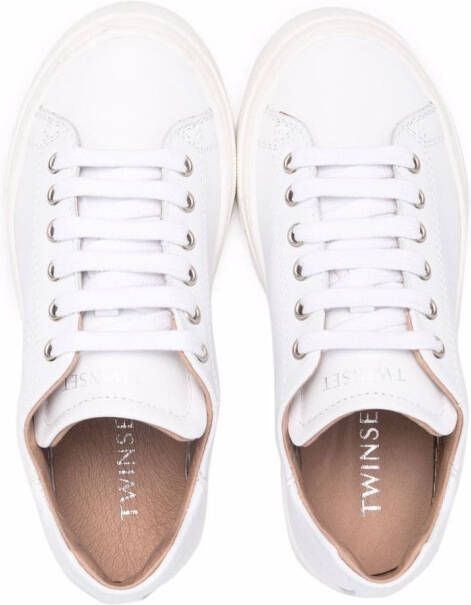 TWINSET Kids lace-up low-top sneakers White