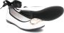 TWINSET Kids logo-plaque leather ballerina shoes White - Thumbnail 2