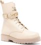 TWINSET lace-up leather combat boots Neutrals - Thumbnail 2