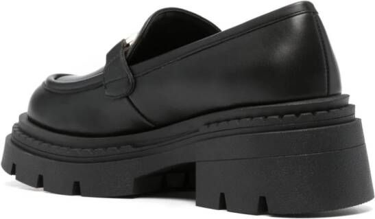 TWINSET Oval T logo-plaque loafers Black