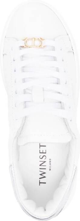 TWINSET platform leather sneakers White