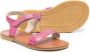 Two Con Me By Pépé crinkle-effect metallic leather sandals Pink - Thumbnail 2