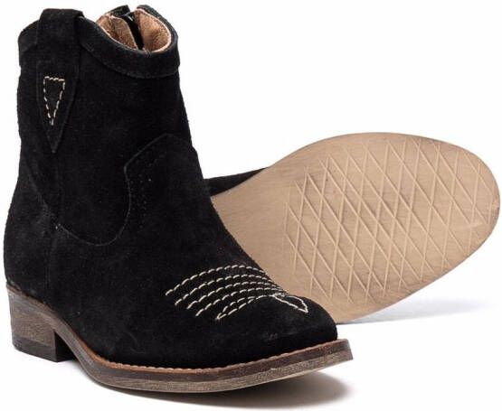 Two Con Me By Pépé signature-stitching ankle boots Black