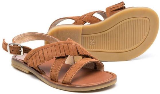 Two Con Me By Pépé suede open-toe sandals Brown