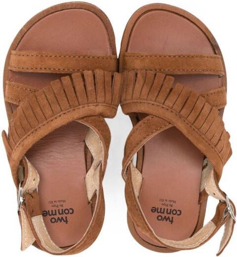 Two Con Me By Pépé suede open-toe sandals Brown